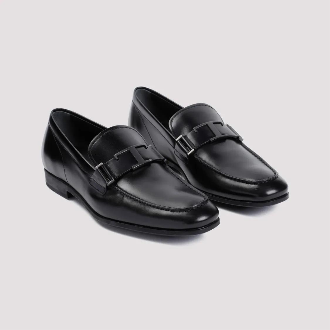 Thumbnail - Tod's Loafer - Black Polished Leather Loafers - Gr. 7 - in Schwarz - für Damen