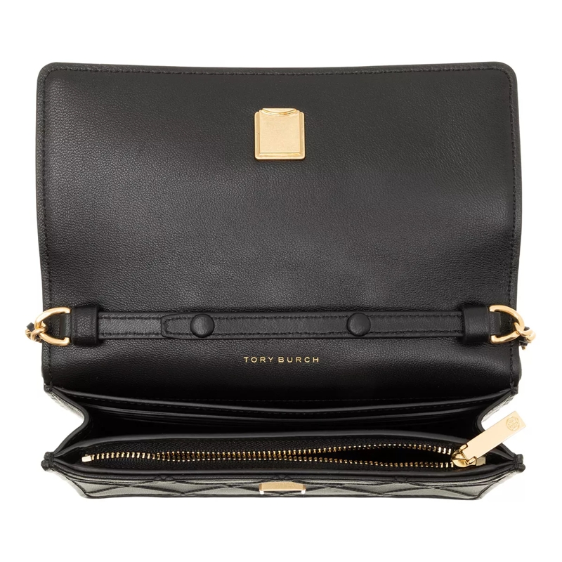 Tory Burch Portefeuille sur chaîne Fleming Chain Wallet Black(Image 6)