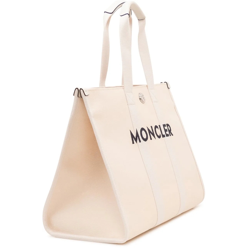 Moncler Shopper Borsa Tote con Doppi Manici e Logo weiß(Image 2)