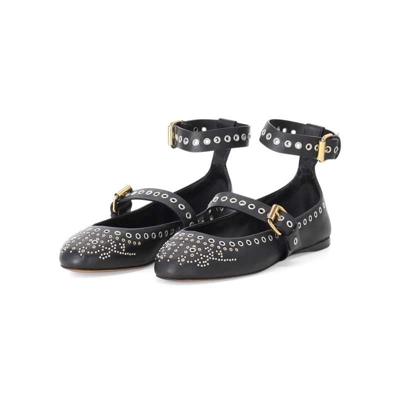 Isabel Marant Schnürschuhe Ballerinas Ylza schwarz