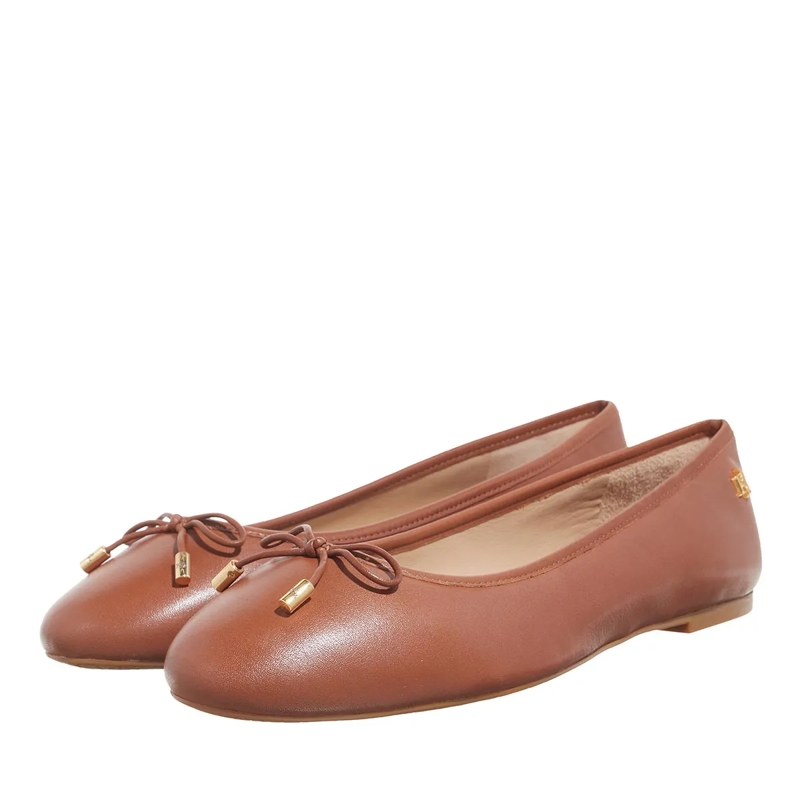 Lauren Ralph Lauren Ballerinas Jayna Flats Ballet Deep Saddle Tan(Image 7)