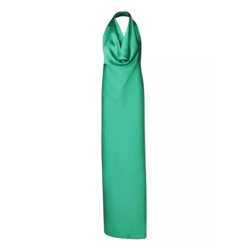Blanca Vita Halter Neckline Silk Dress Green 
