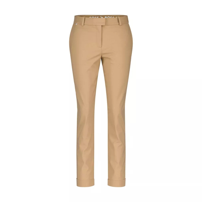Boss  Slim-Fit Hose aus Stretch-Jersey Braun(Image 3)