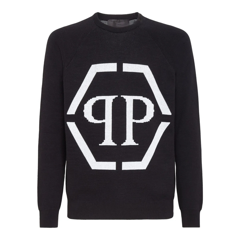 Philipp Plein Sweatshirt Rundhalspullover schwarz