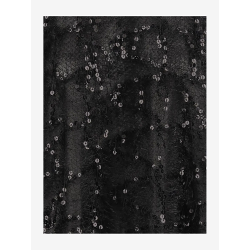 Niccolò Pasqualetti Langärmelige Oberteile Long Sleeve T-Shirt With Sequin Pattern Black (Image 3)