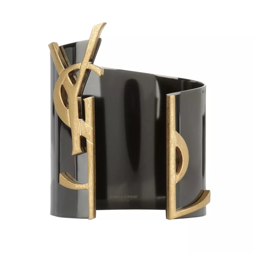 Saint Laurent Monogramme Armcuff Steel Black Gold Sonnenbrille