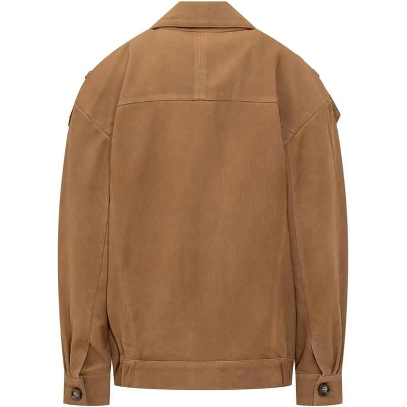 Iro Veste en cuir Giacca in Pelle Cammello con Cintura Iro beige(Image 2)