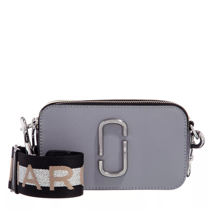 Marc Jacobs Logo Strap Snapshot Small Camera Bag Leather French Grey/Multi, Camera Bag