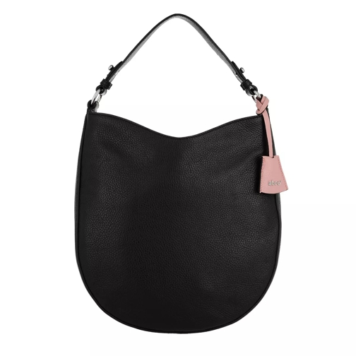 Abro Adria Leather Hobo Bag Black/Rosa Hobo Bag