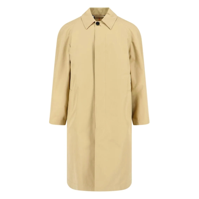 Burberry Bontjassen "Camden" Trench Coat In Beige Cotton Neutrals