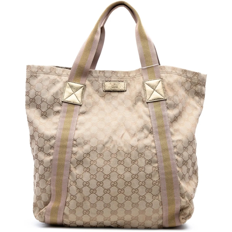 Gucci Shopper GG Canvas Web Tote braun