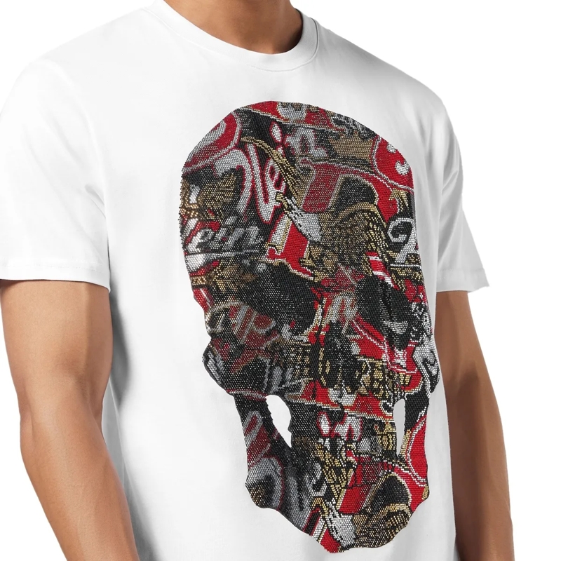 Philipp Plein T-Shirt T-Shirt Round Neck Ss Skull Embellished weiss(Image 5)