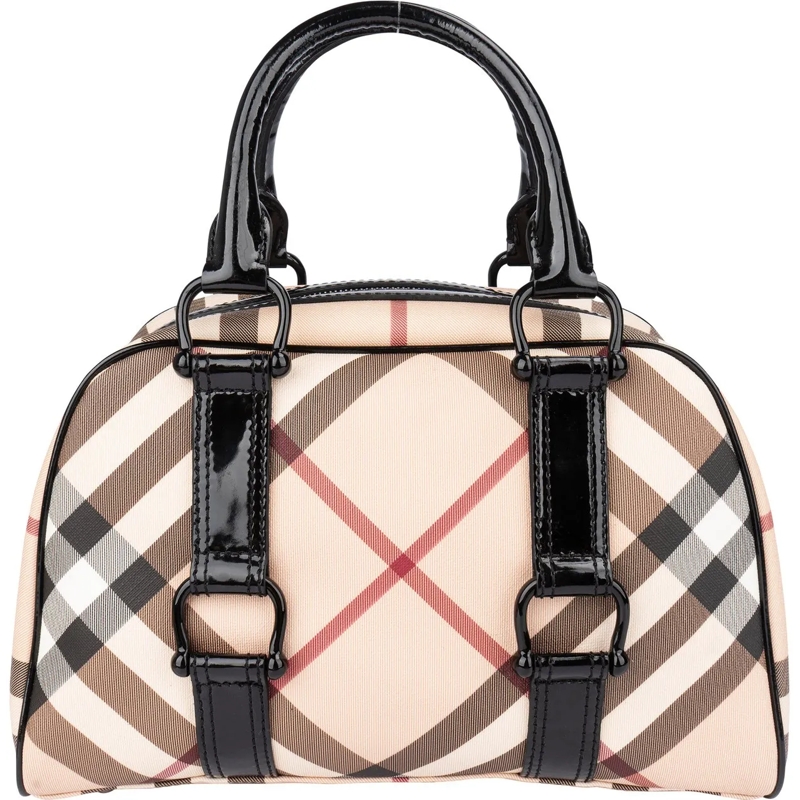 Burberry Schultertasche Burberry Nova-Check Monogram Handbag beige