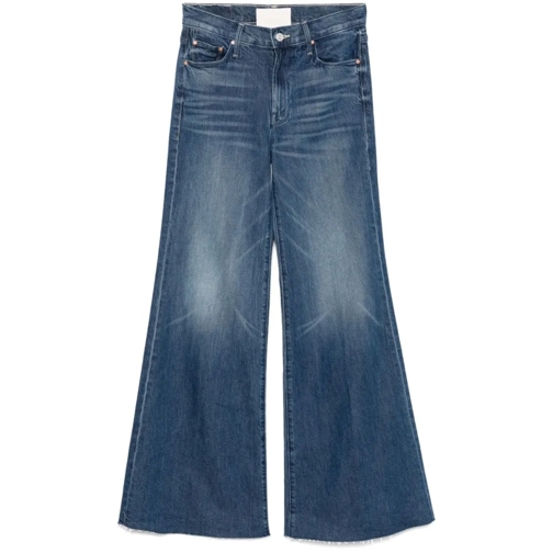 Mother Jeans Wide-Leg Indigo Blue Jeans Blue