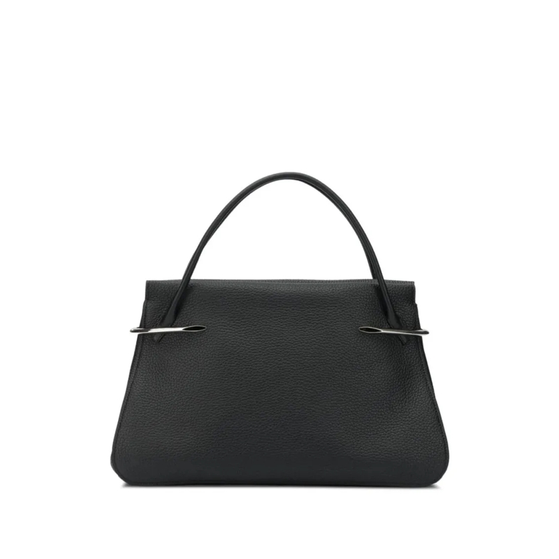 Givenchy Schultertasche Textured Black Handbag With Silver-Tone Accents Black