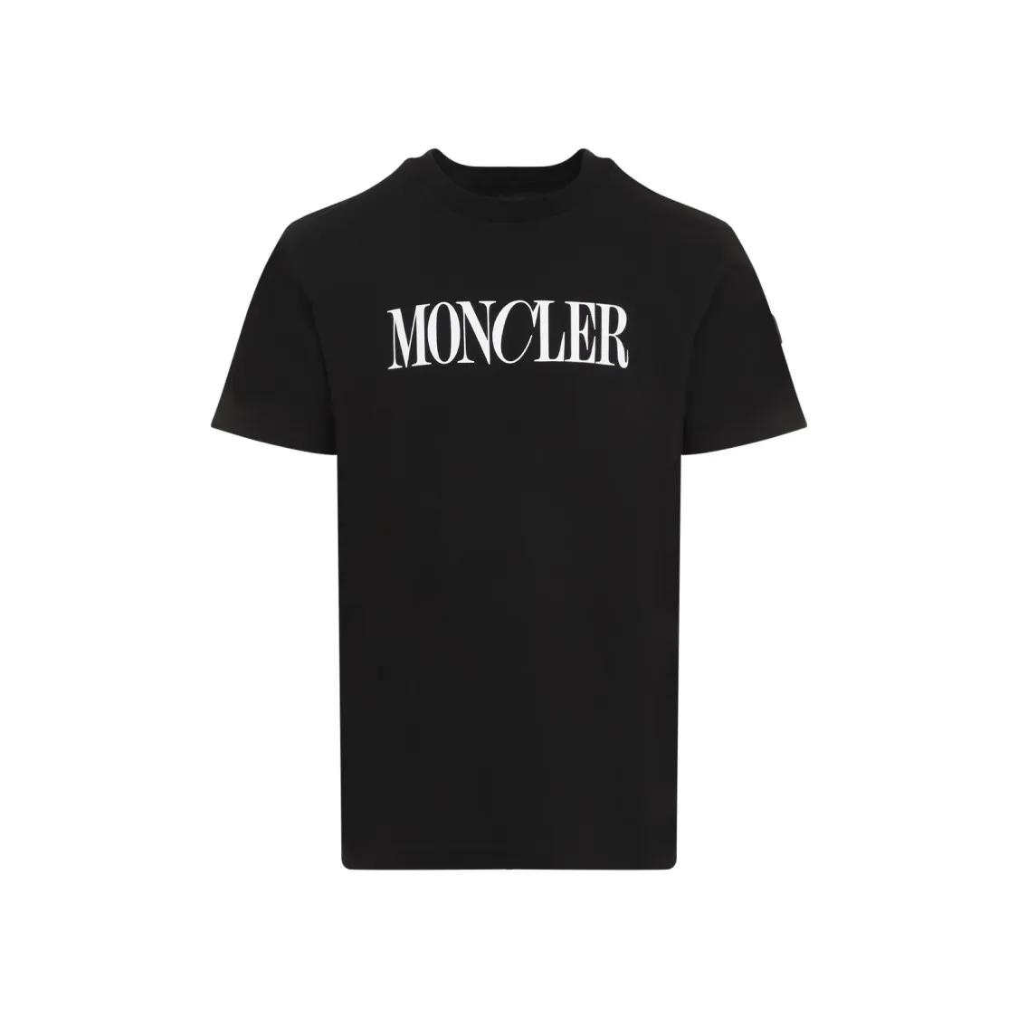 Moncler - Black Short-Sleeved T-Shirt - Größe S - schwarz