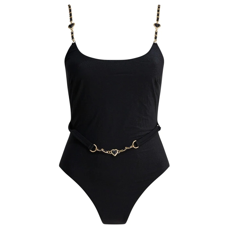 Zimmermann  "Daylight Chain Scoop" Swimsuit Black