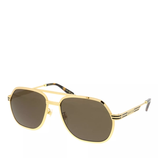 Gucci GG0981S-001 60 Sunglass MAN METAL GOLD Sonnenbrille