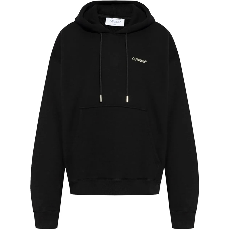 Off-White Legeres Oberteil Off-White Logo Hooded Sweatshirt schwarz