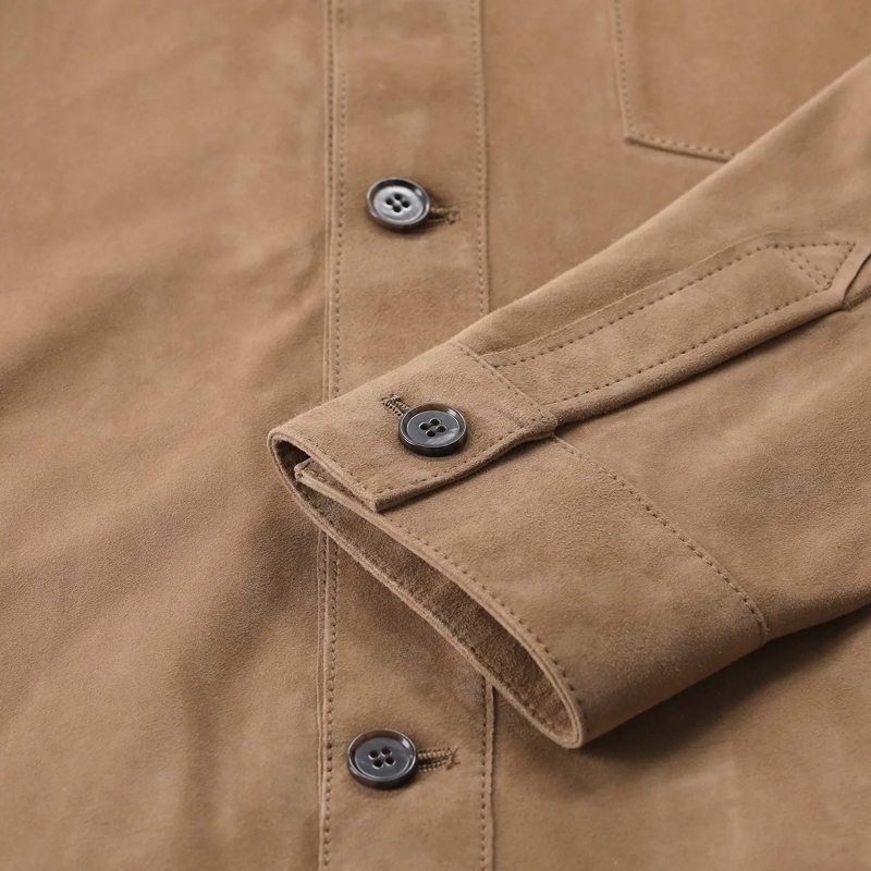 Arma Übergangsjacke Overshirt Dino aus Veloursleder grau(Image 8)