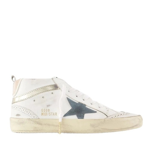 Golden Goose Low-Top Sneaker Mid Star Sneakers - Leather - White Neutrals