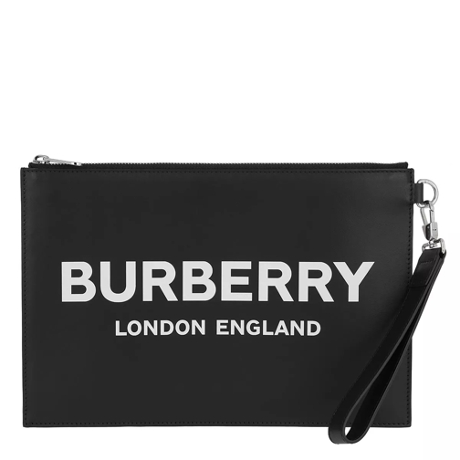 Burberry Logo Print Zip Pouch Black Pochette-väska