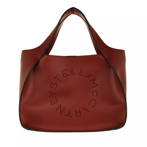 Stella McCartney Logo Crossbody Bag Eco Soft Crimson Rymlig shoppingväska