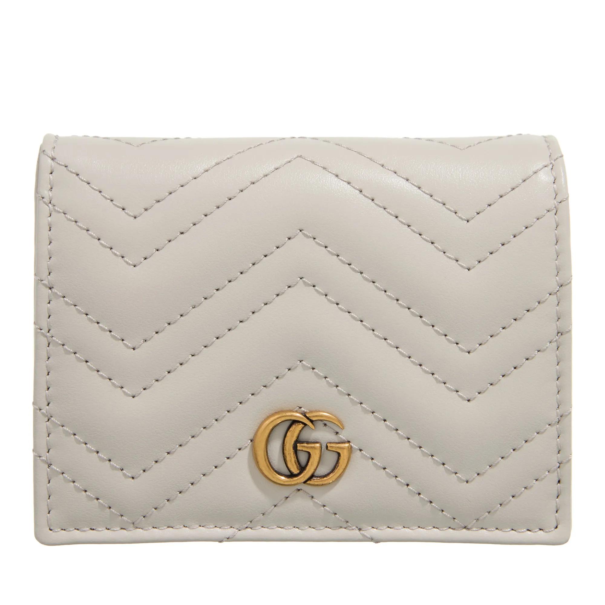 Gucci Portemonnaie - GG Marmont Card Wallet Matelassé Leather - Gr. unisize - in Beige - für Damen