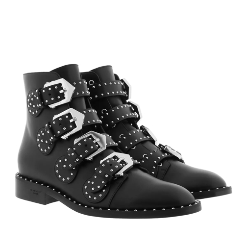 Givenchy Elegant Studs Ankle Boots Leather Black Biker Boot