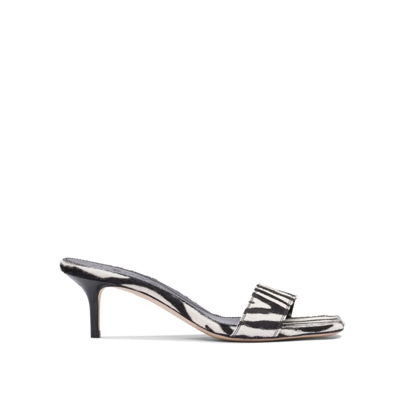 Aeydē Sandalen 55Mm Zebra Print Calf Leather Sandals Animal