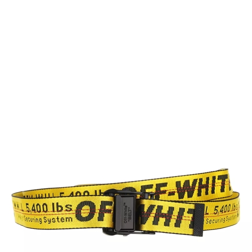 Off-White Mini Industrial Belt 25 Yellow Black Woven Belt
