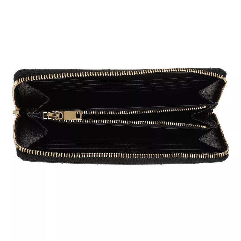 Saint Laurent Portemonnaie mit Zip-Around-Reißverschluss Wallet Grained Leather YSL 1000 nero(Image 4)