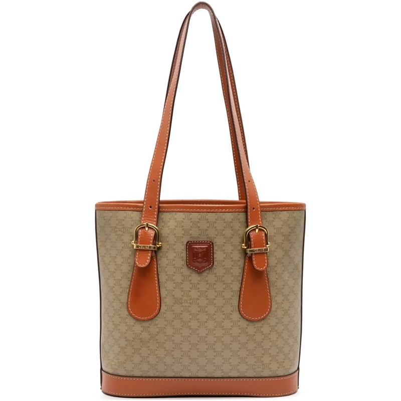 Celine Shopper Macadam Coated Canvas Tote braun