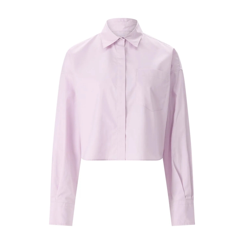 Rag & Bone Blouse Cropped Hemdbluse Marin lila