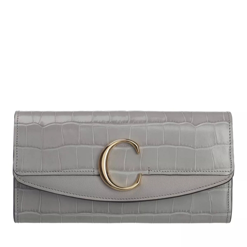 Chloé C Continental Wallet Leather Stormy Grey Continental Wallet-plånbok
