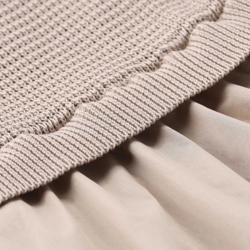 Peserico Robe longue Midikleid im Material-Mix braun(Image 5)