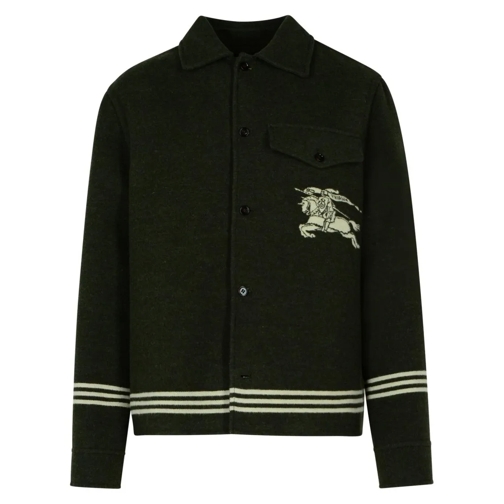 Burberry Übergangsjacke Green Wool Jacket Black