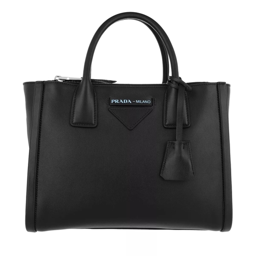 Prada Mini Shopping Bag Leather Black Draagtas