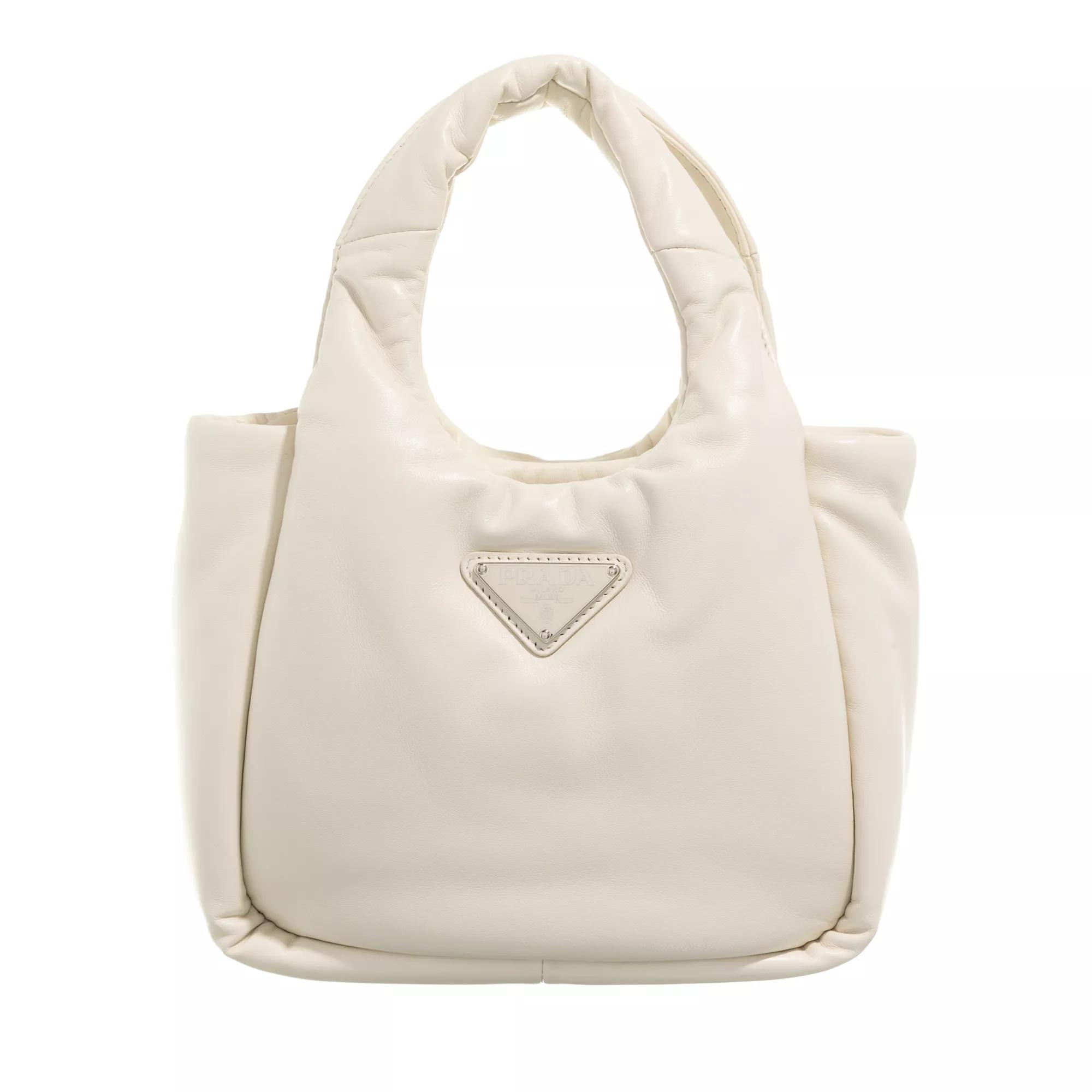 Prada Satchel Bag - Mini Padded Nappa Handbag - Gr. unisize - in Creme - für Damen