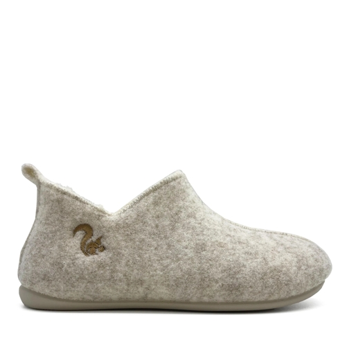 thies Hausschuh thies 1856 ® Slipper Boots beige with Eco Wool (W) mehrfarbig