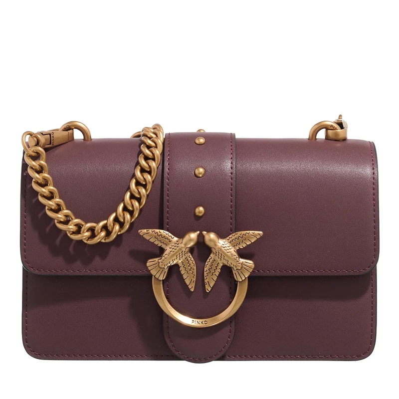 Pinko Crossbody Bag Love One Mini St. Cl Ciocc. Amaro-Antique Gold