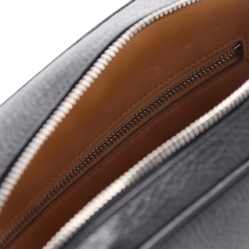 Saint Laurent Schultertasche Umhängetasche aus Leder schwarz(Image 6)