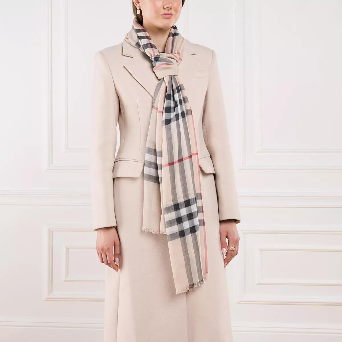 【BURBERRY】MU 220X70 GNT CHK GAUZE◆8078779138465 Burberry MU 220x70 GNT chk Gauze grau | Écharpe légère