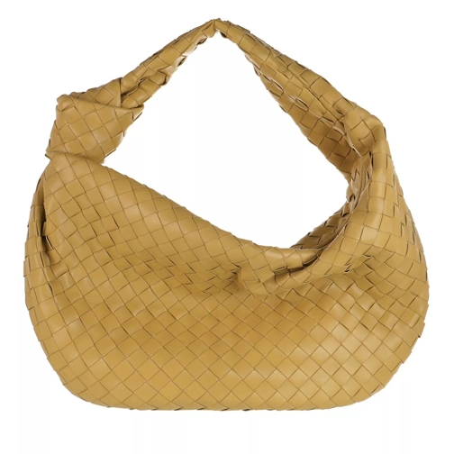 Bottega Veneta Jodie Intrecciato Knot Shoulder Bag Leather Tapioca/Gold Hobo Bag