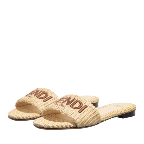 Fendi Raffia Signature Slipper Alchemy Gianduia Slip-in skor