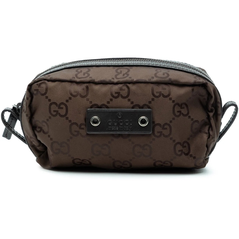 Gucci Necessaire GG Nylon Pouch braun