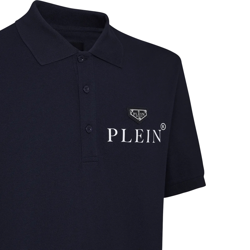 Philipp Plein Top Poloshirt Iconic Plein dunkel-blau(Image 3)