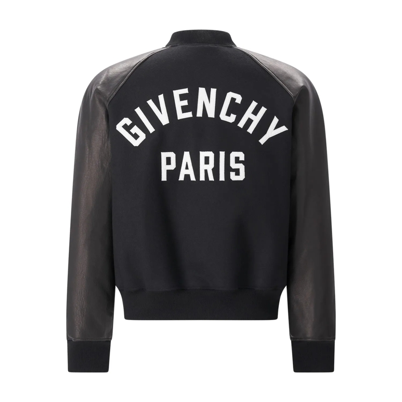 Givenchy Übergangsjacke Blouson aus Leder & Wolle schwarz(Image 3)