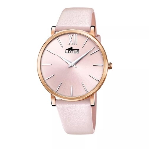Lotus Smart Casual Stainless Steel Watch Bracelet rose Quartz Horloge
