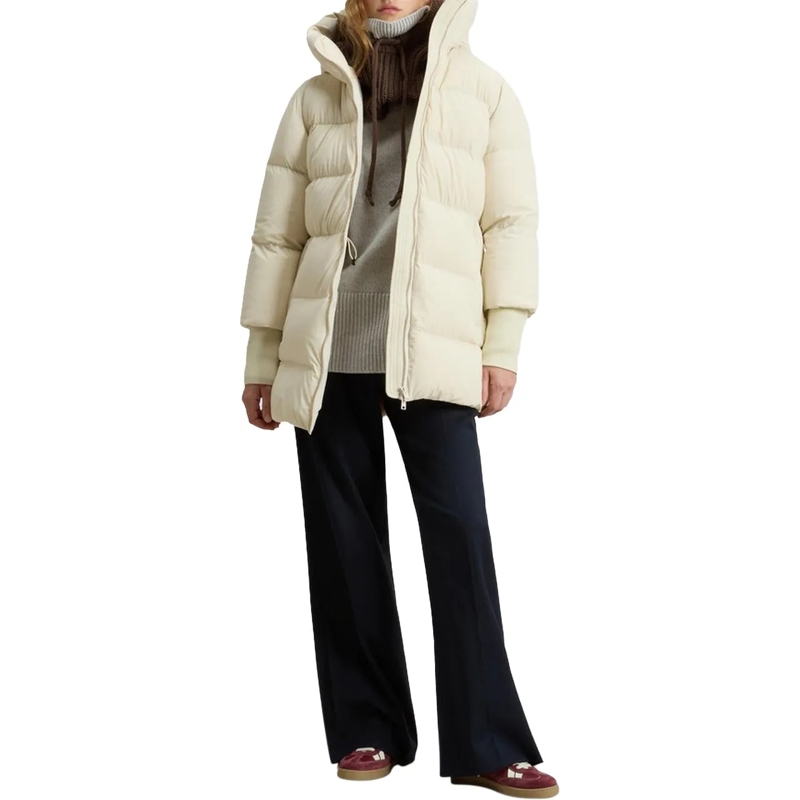 Woolrich Daunenjacke Dames Cloud Madison Coat Wit weiß